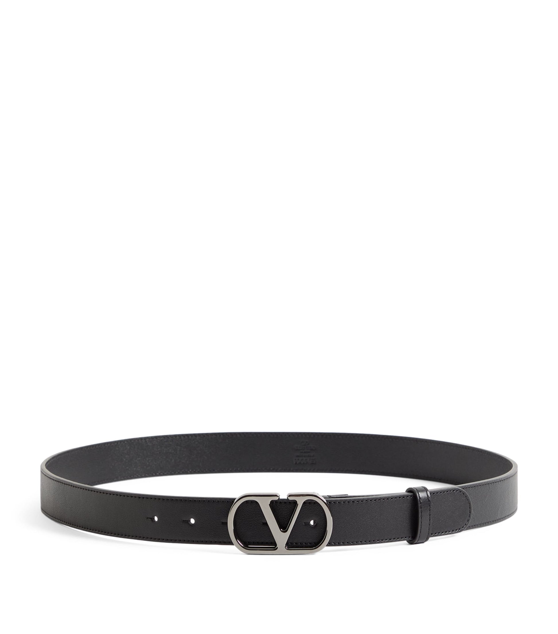 Valentino Garavani Leather VLogo Signature Belt