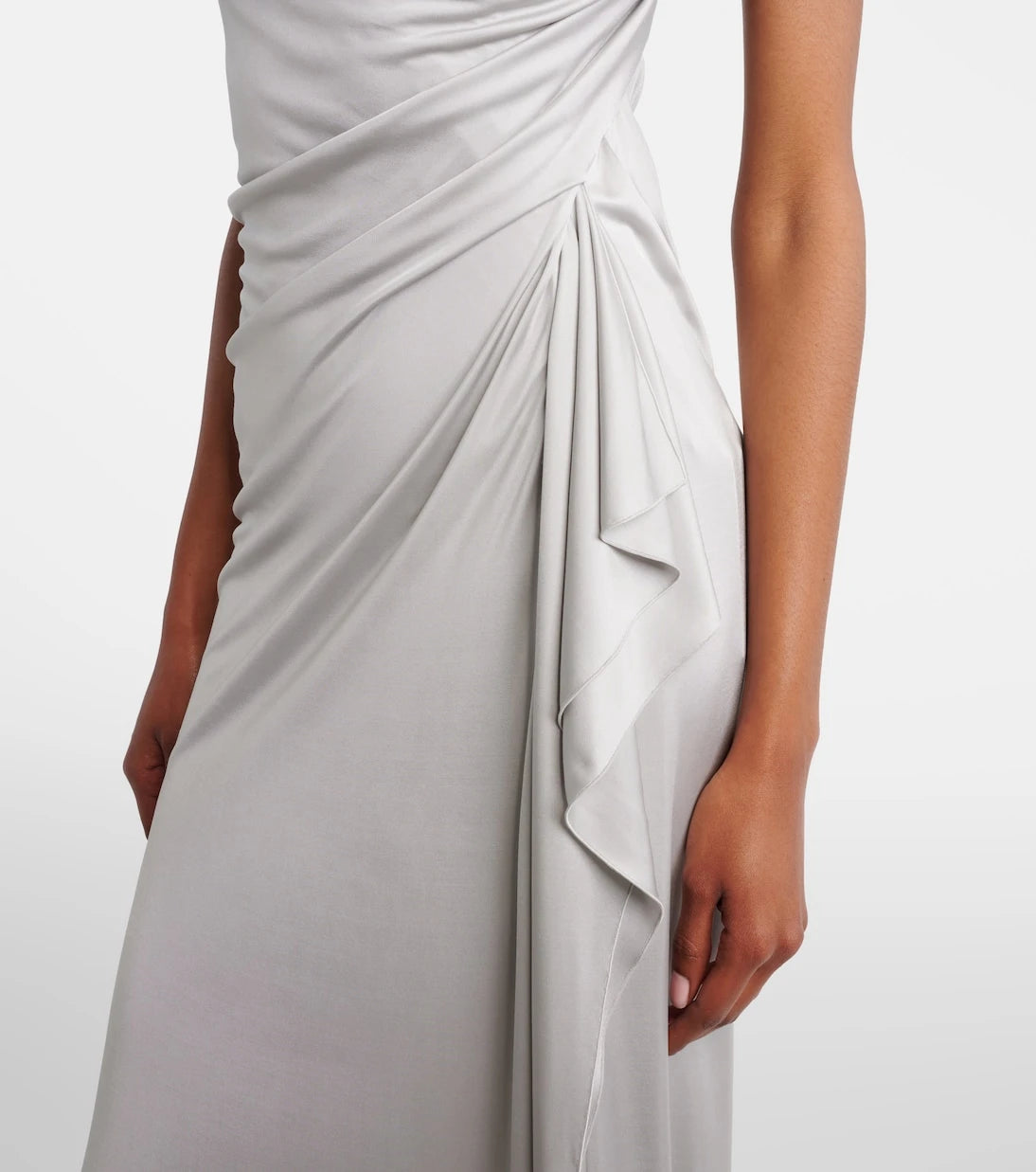 Versace - Medusa draped jersey cocktail dress