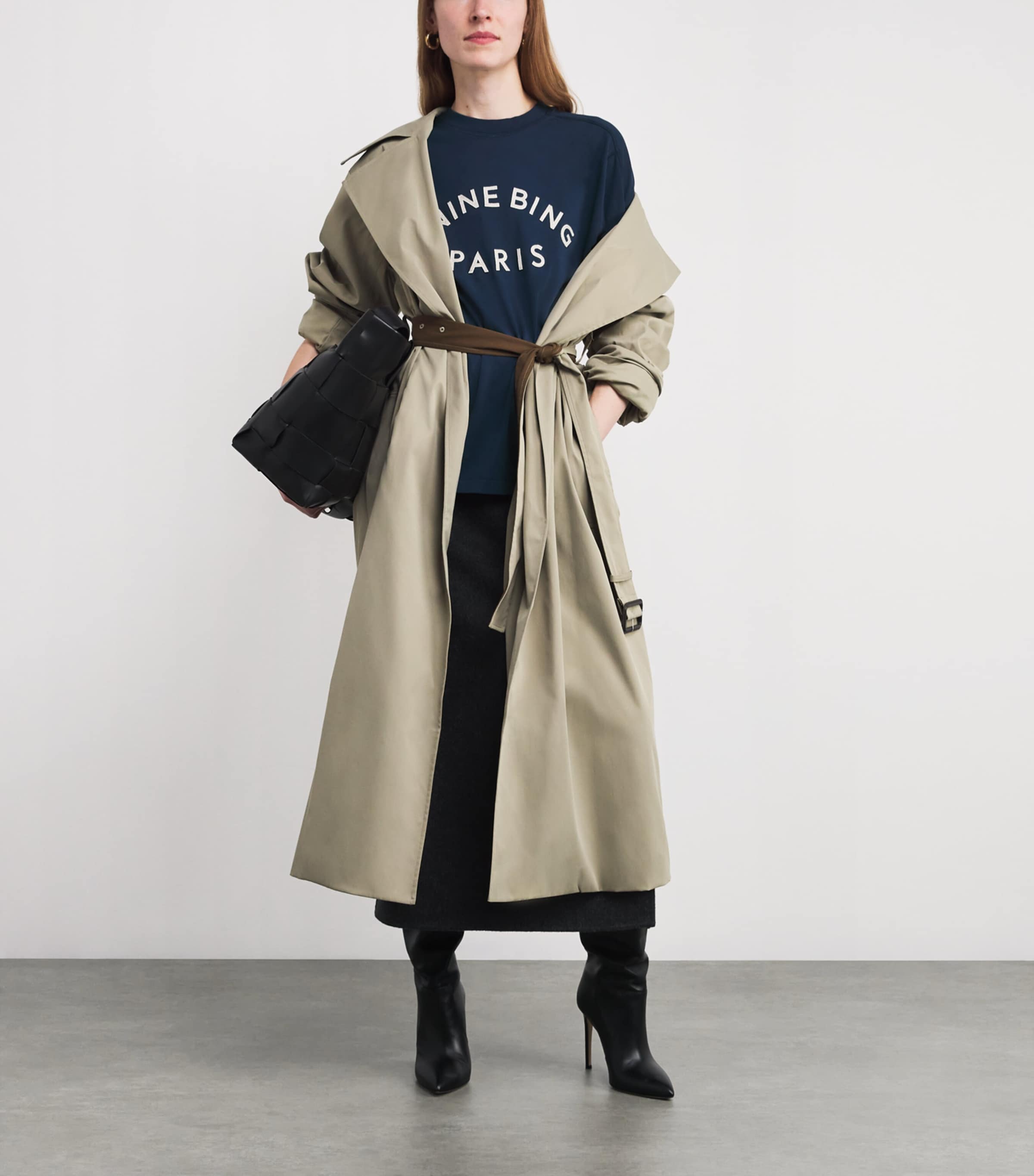 Blue Cotton Monogram T-Shirt