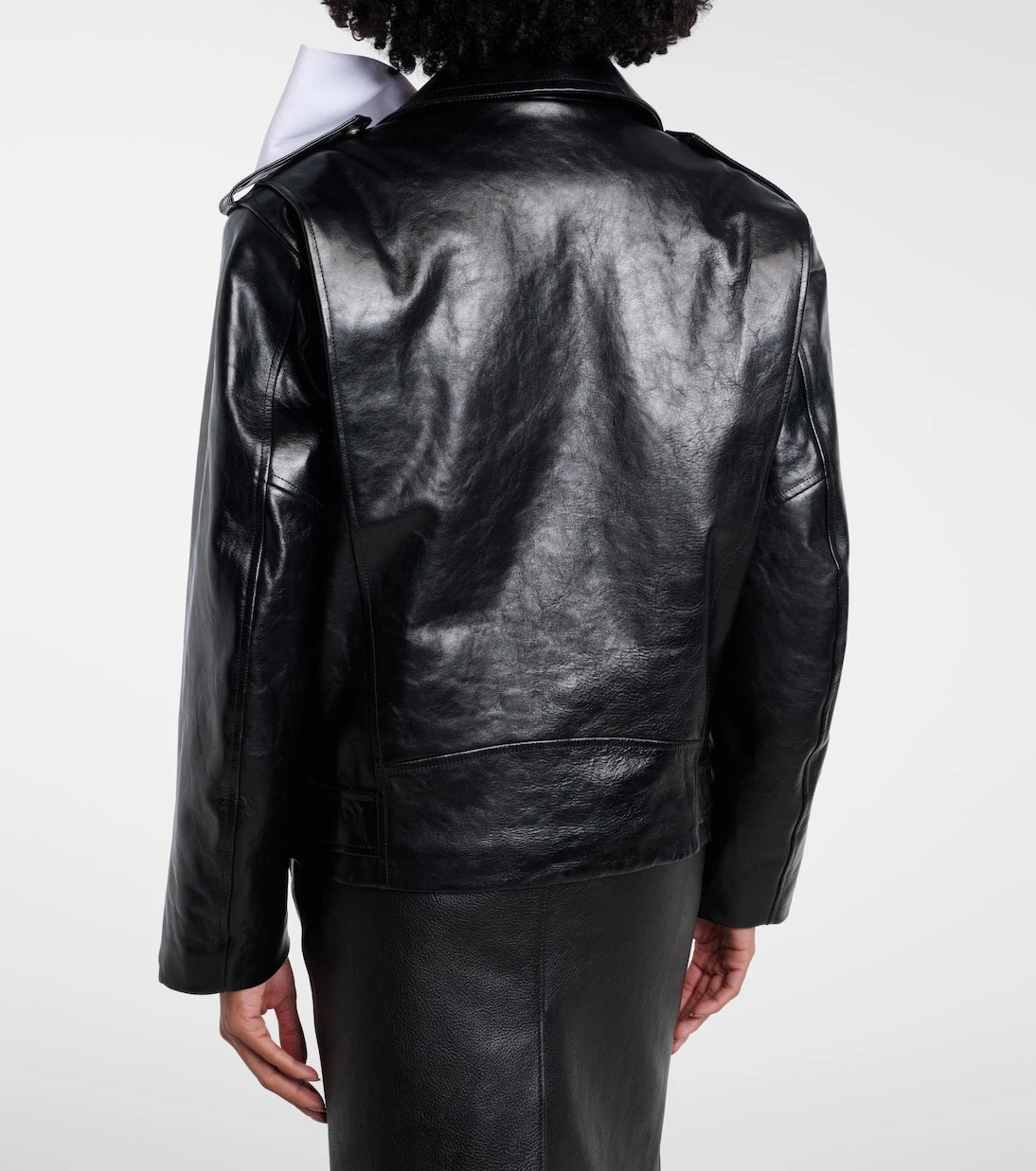 Saint Laurent - Padded leather biker jacket