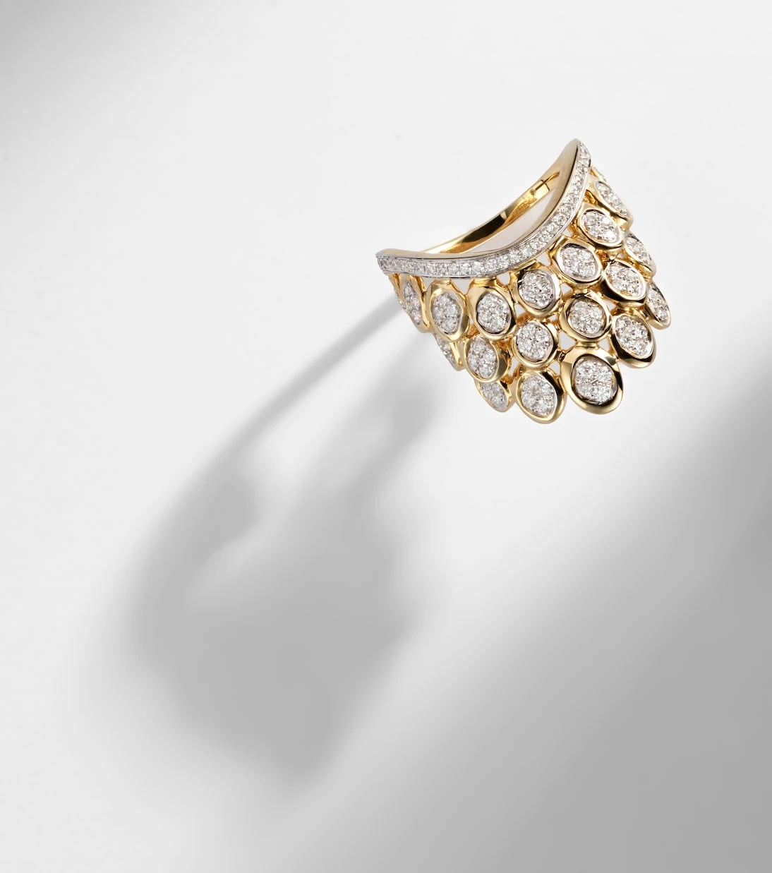 Rainbow K - Blossom 14kt gold ring with diamonds