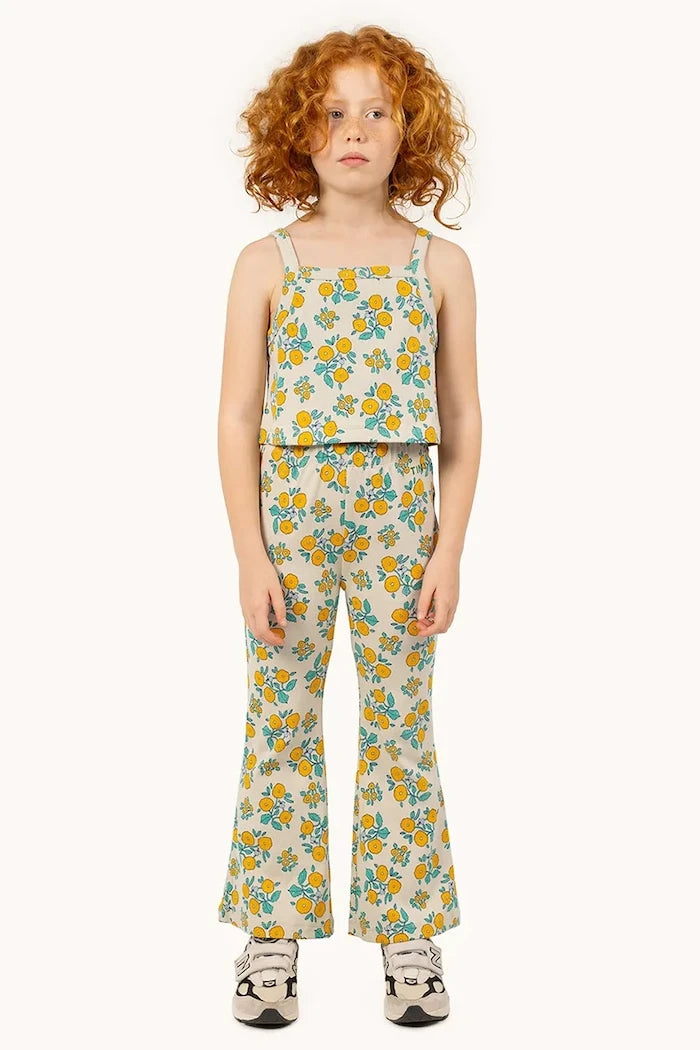 Детски панталон Tinycottons FLOWERS RIB PANT