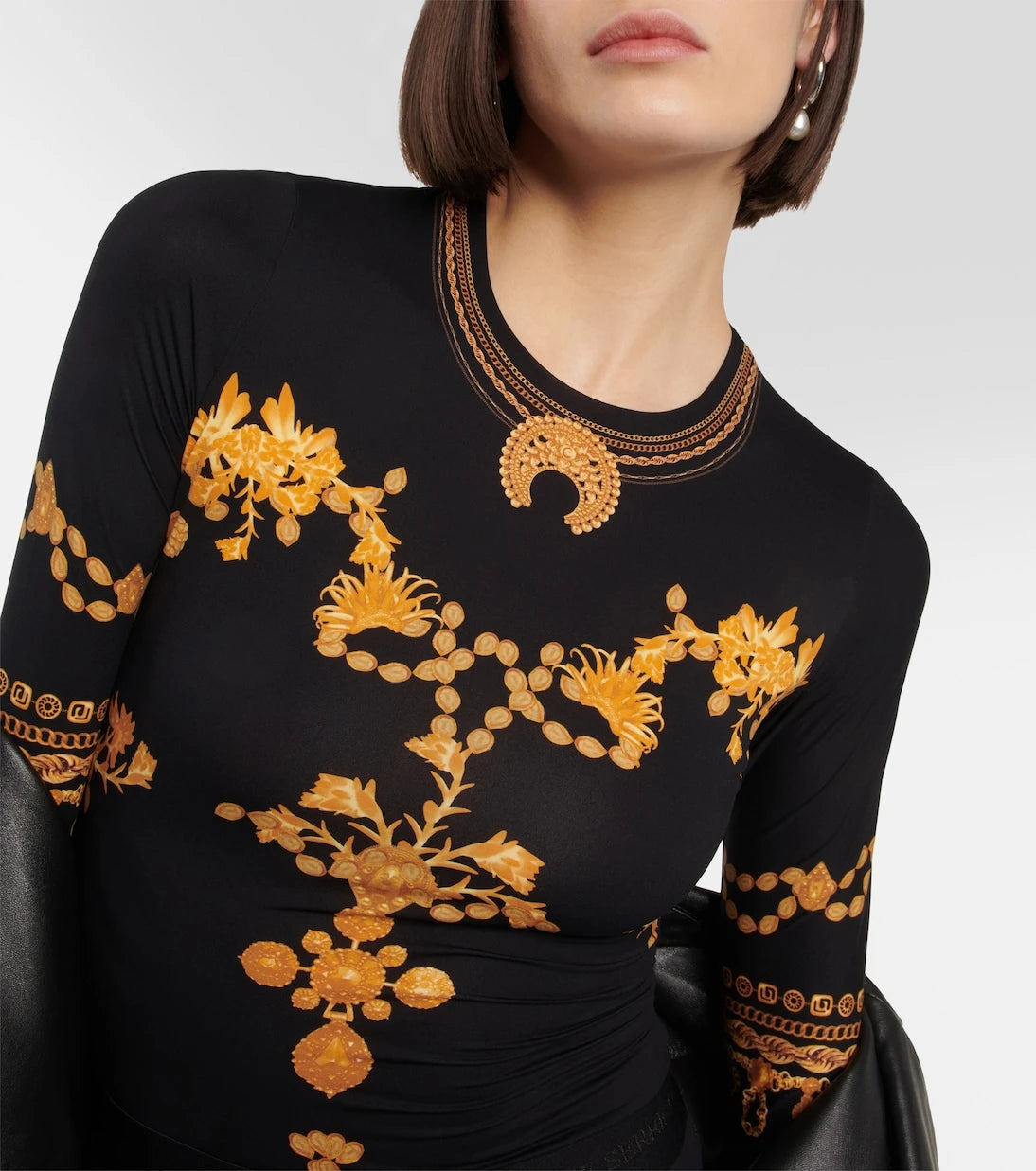 Marine Serre - Printed jersey top