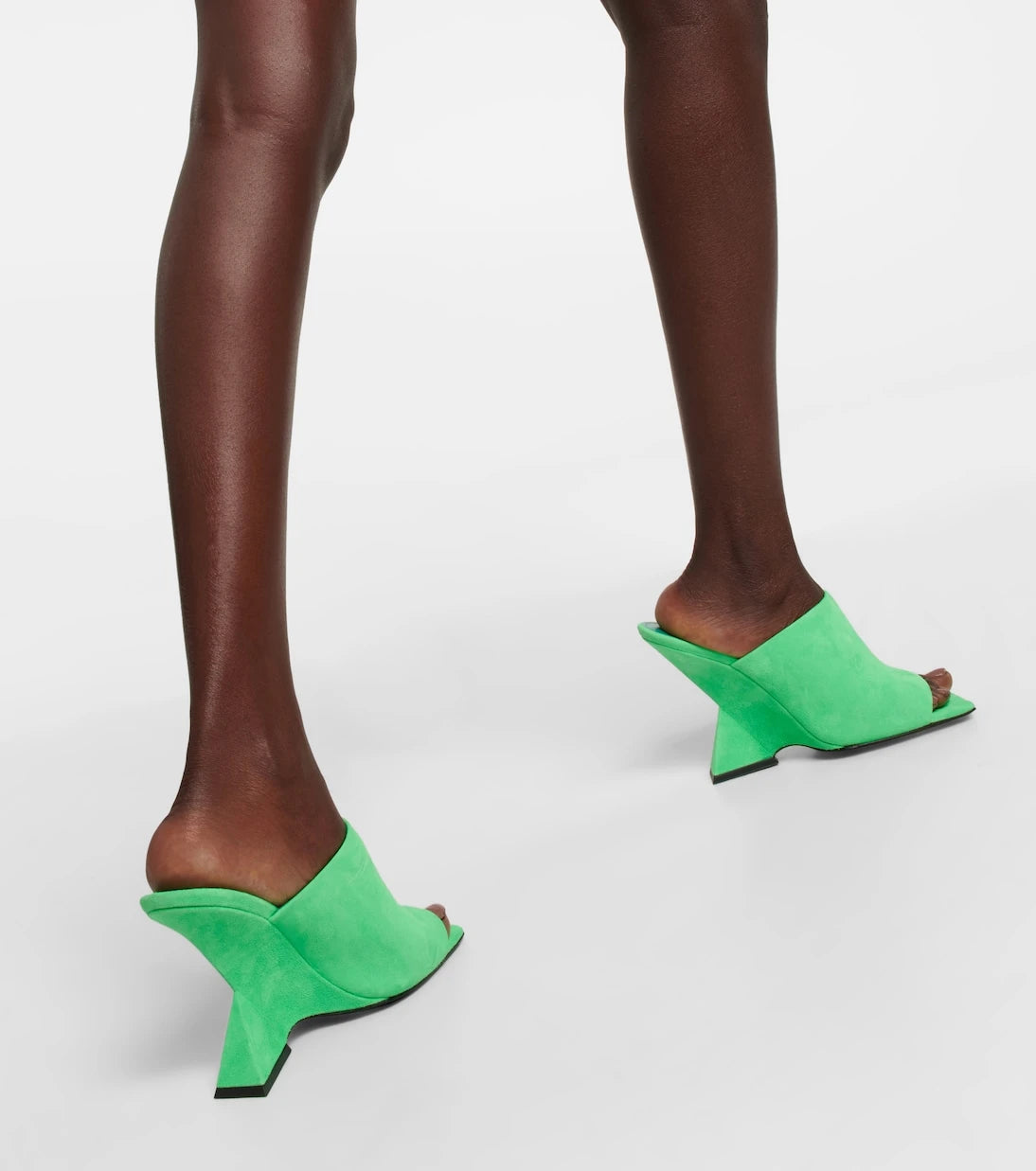 The Attico - Cheope suede wedge mules