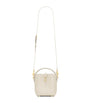 Saint Laurent White Mini Leather Le 37 Bucket Bag