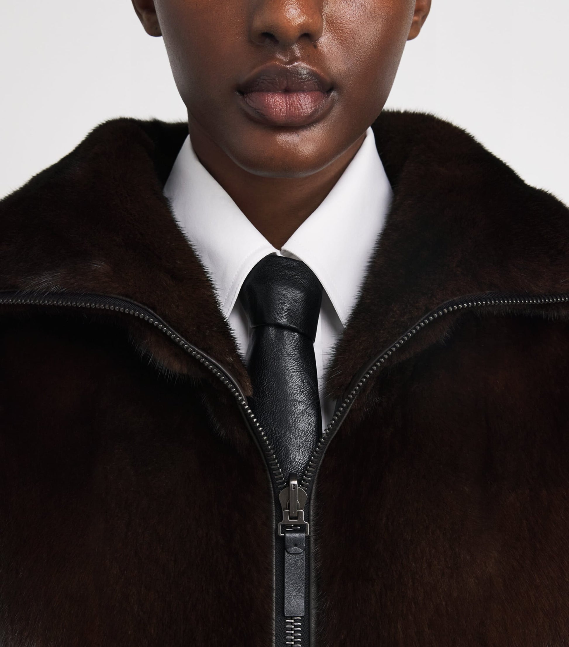 Yves Salomon Black Down-Mink Reversible Puffer Jacket (60cm)