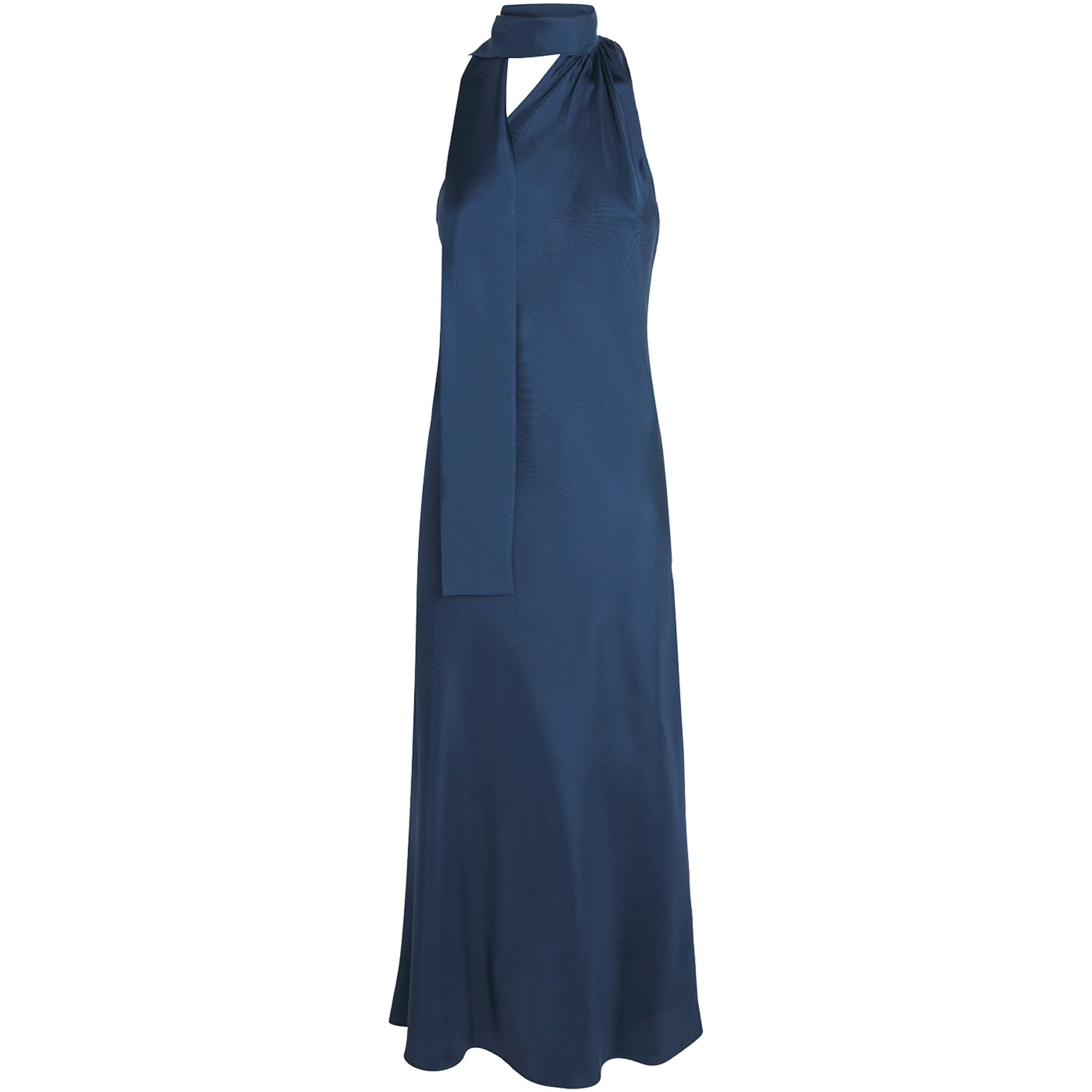 MAX&Co. Blue Silk Scarf Midi Dress