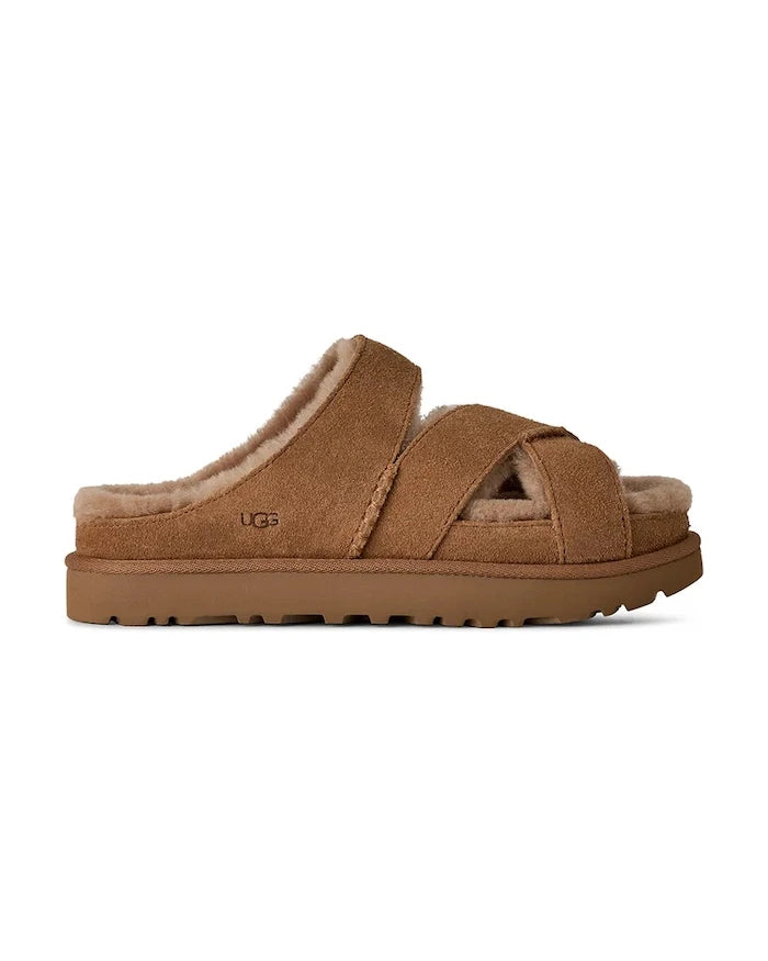 UGG W Greenport Cross Strap Slide Süet Terlik