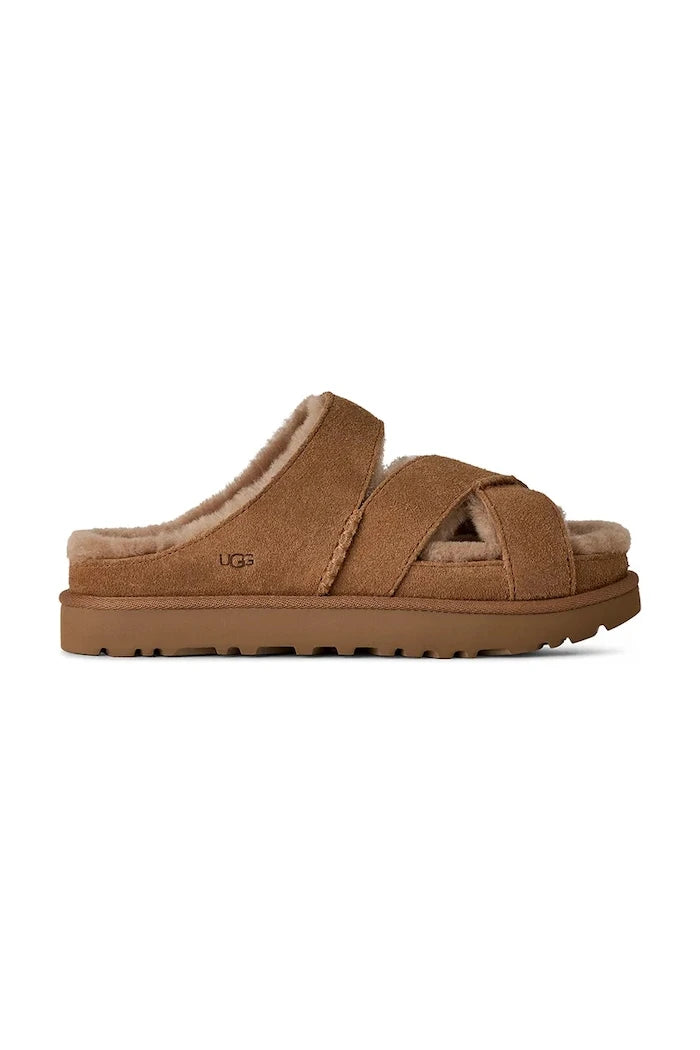 UGG W Greenport Cross Strap Slide Süet Terlik