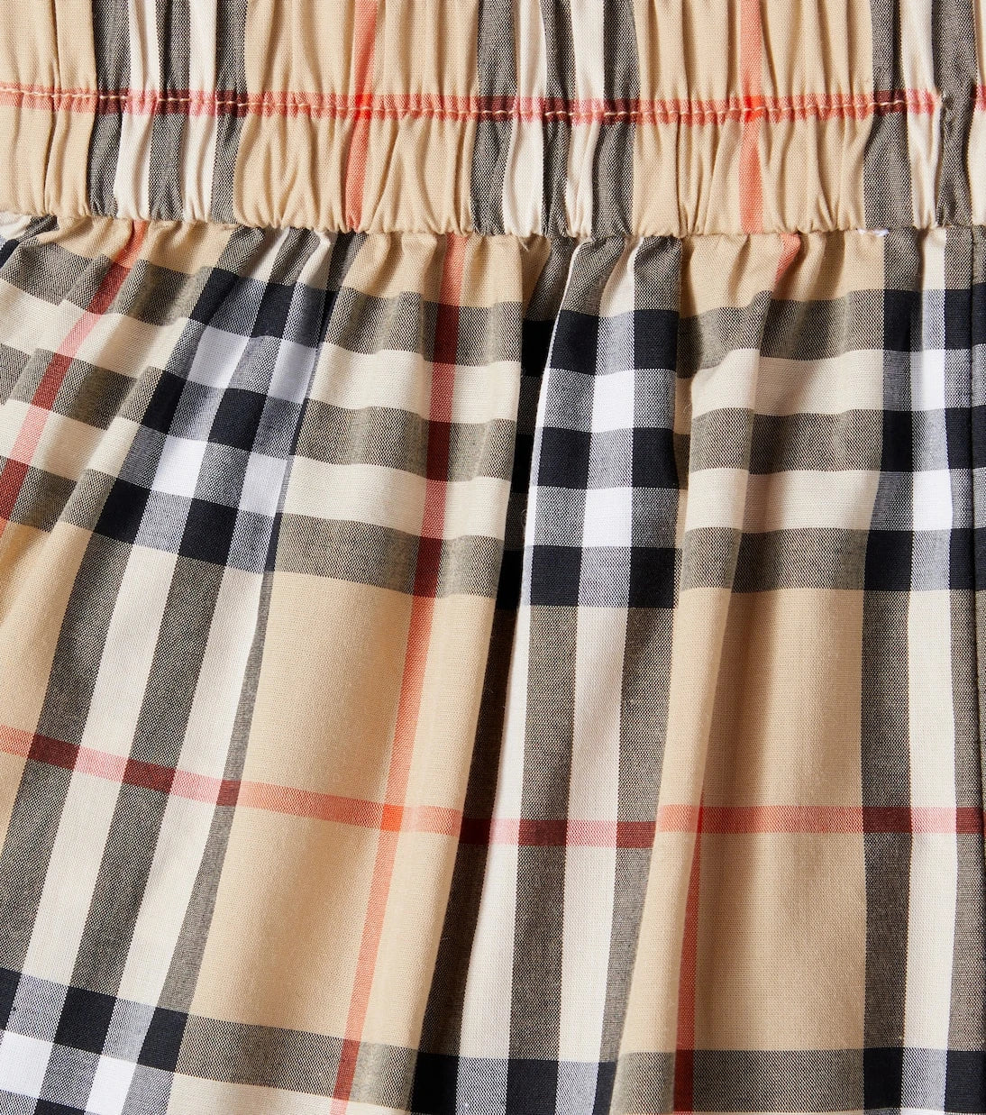 Burberry Kids - شورت بربري كاروهات قطن