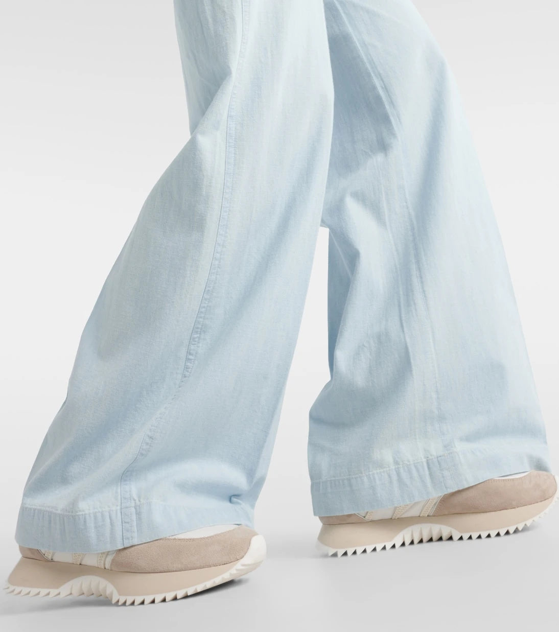 Polo Ralph Lauren - Cotton chambray wide-leg pants