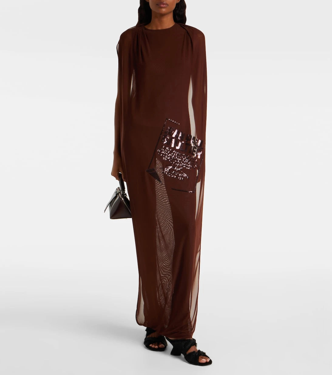 Jean Paul Gaultier - Sequined tulle maxi dress