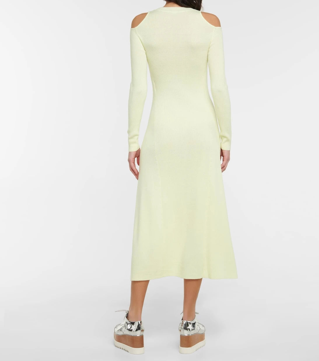 Stella McCartney - Cutout virgin wool midi dress