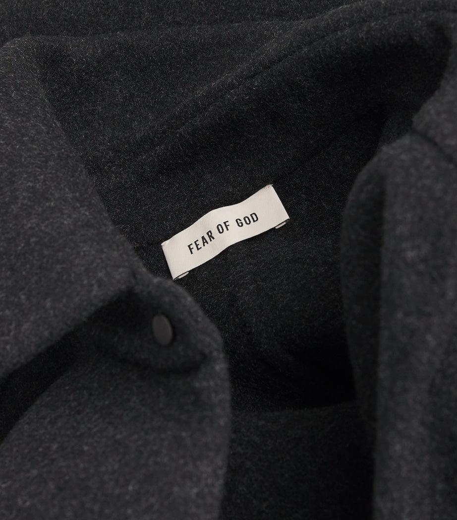 Fear Of God Black Virgin Wool-Cashmere Overshirt