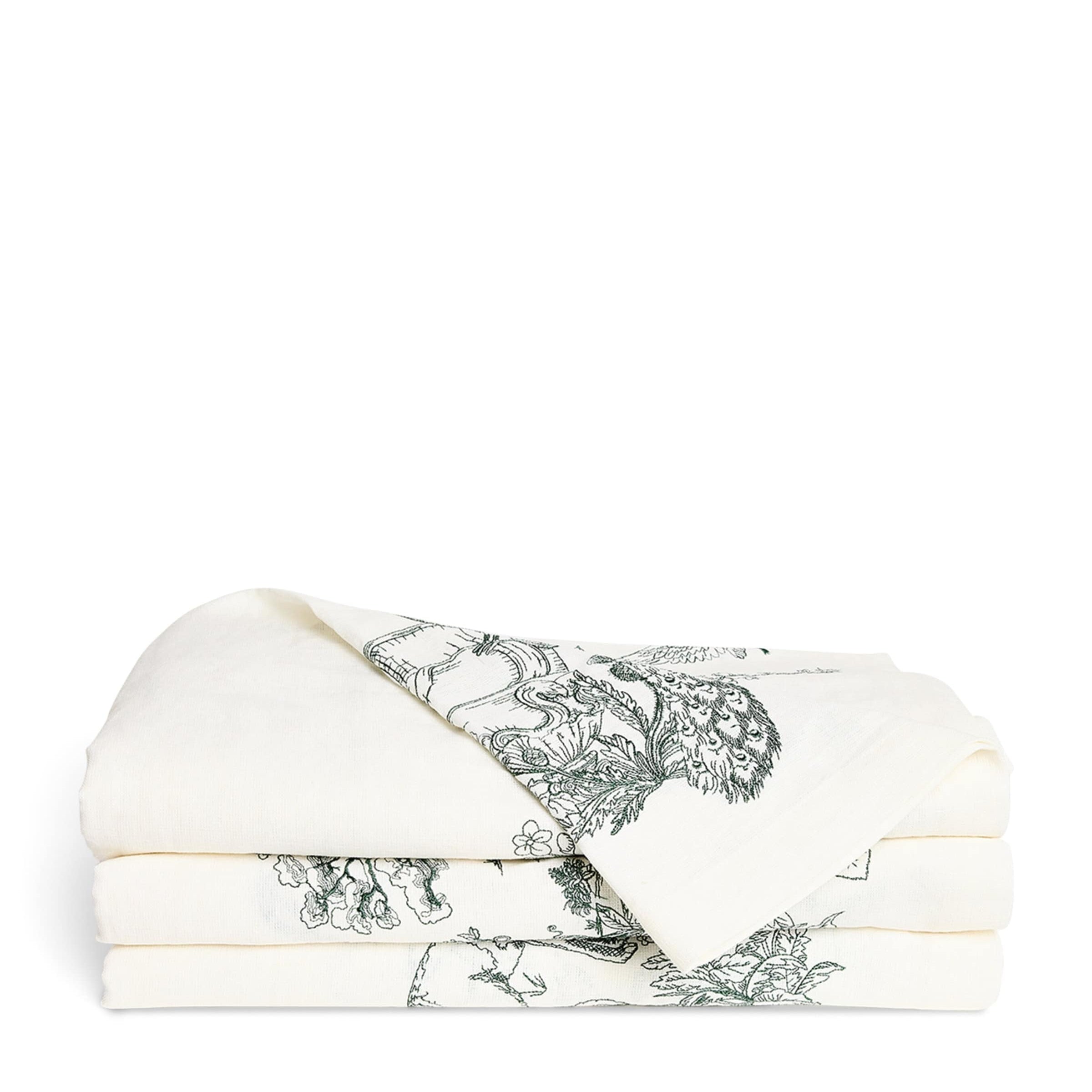 Cotton-Linen Toile de Jouy Tablecloth