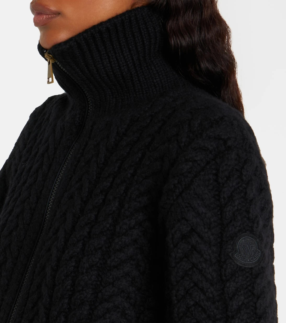 Moncler - Cable-knit wool-blend cardigan