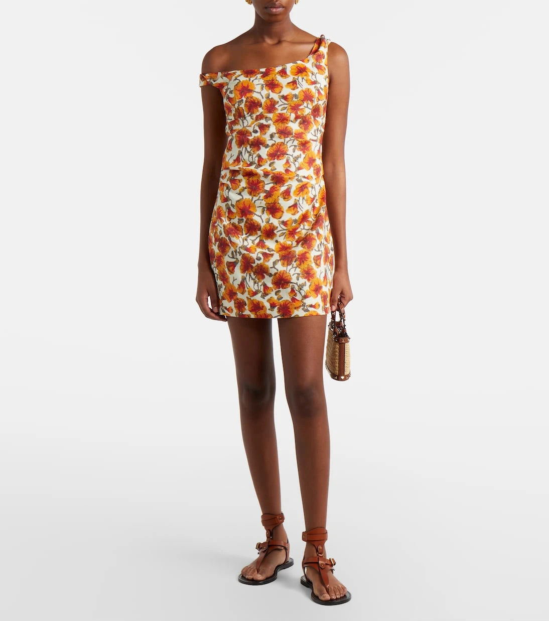 SIR - Jara floral linen minidress
