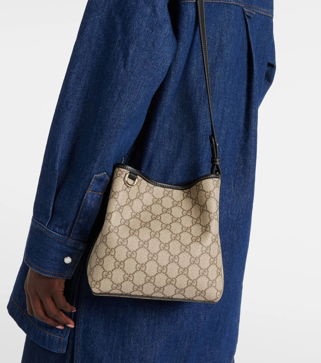 Gucci - GG Emblem Mini coated canvas tote bag