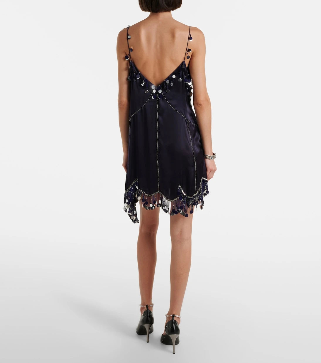 Isabel Marant - Ludna embellished silk satin minidress