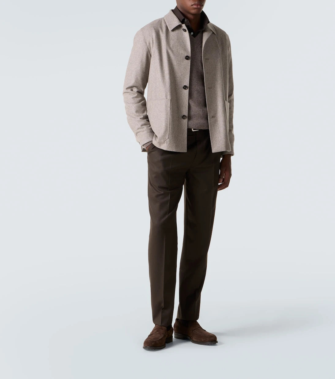 Zegna - Wool flannel tapered pants