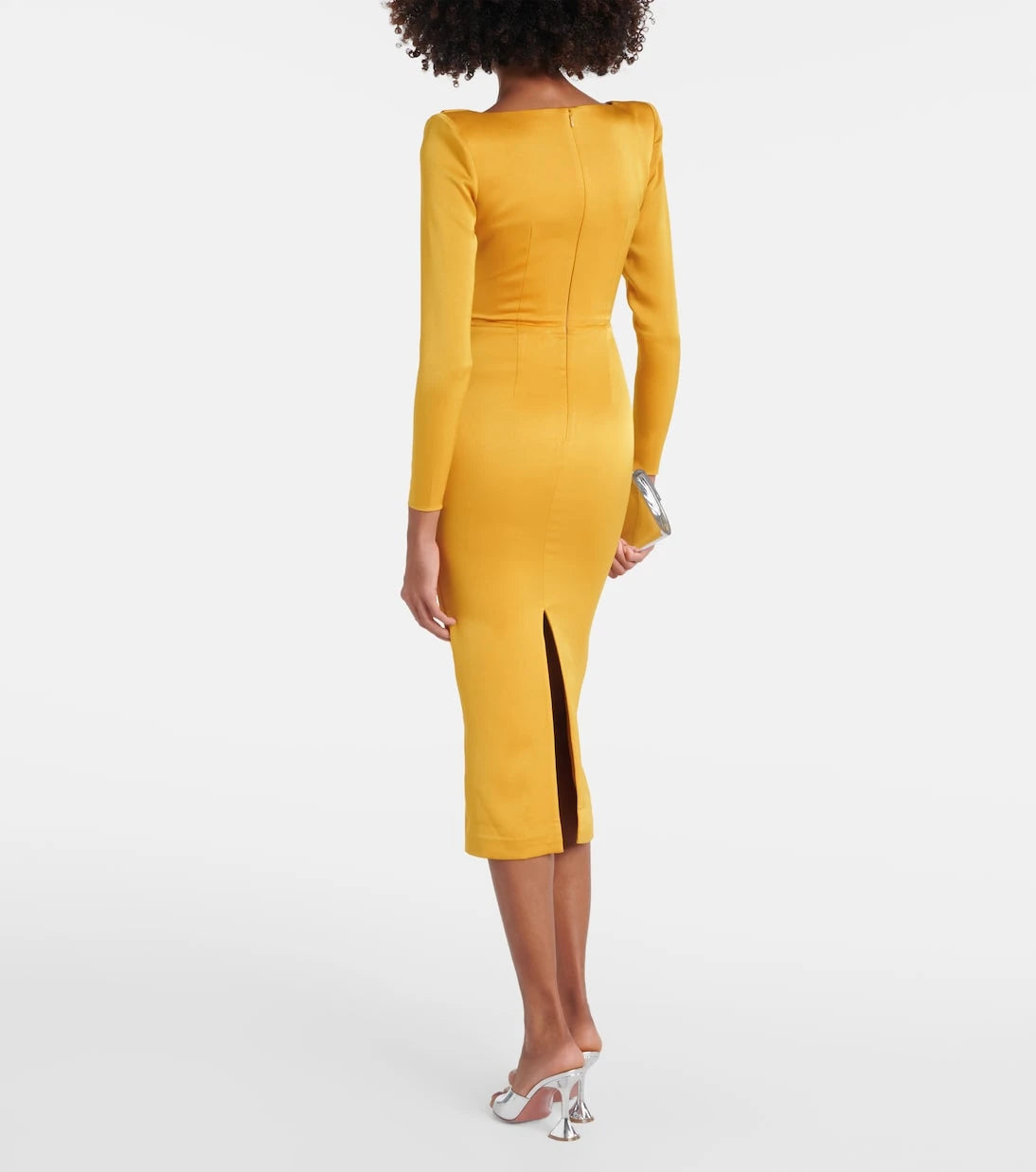 Alex Perry - Draped satin crêpe midi dress