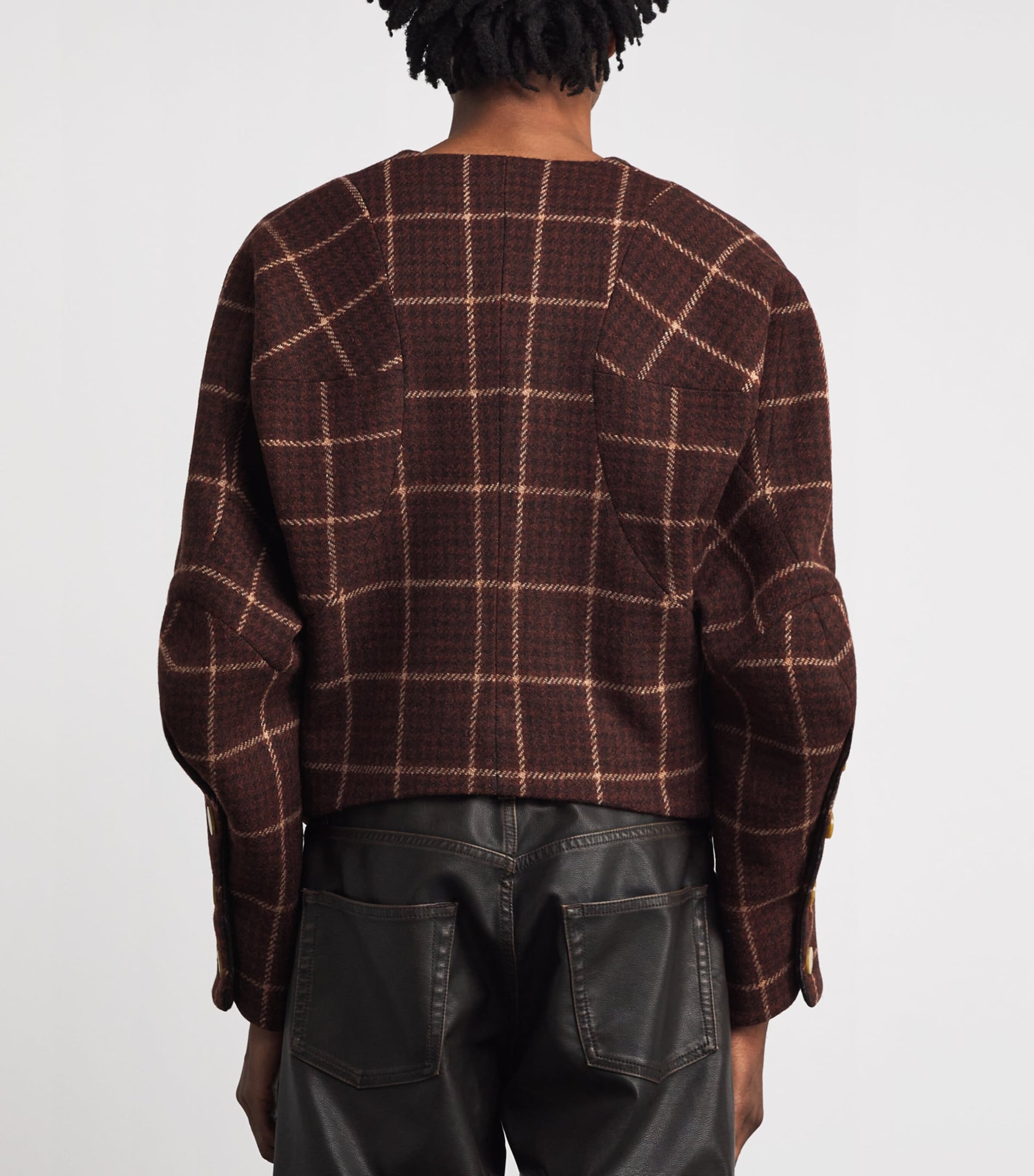 Vivienne Westwood Brown Wool Tartan Pourpoint Jacket