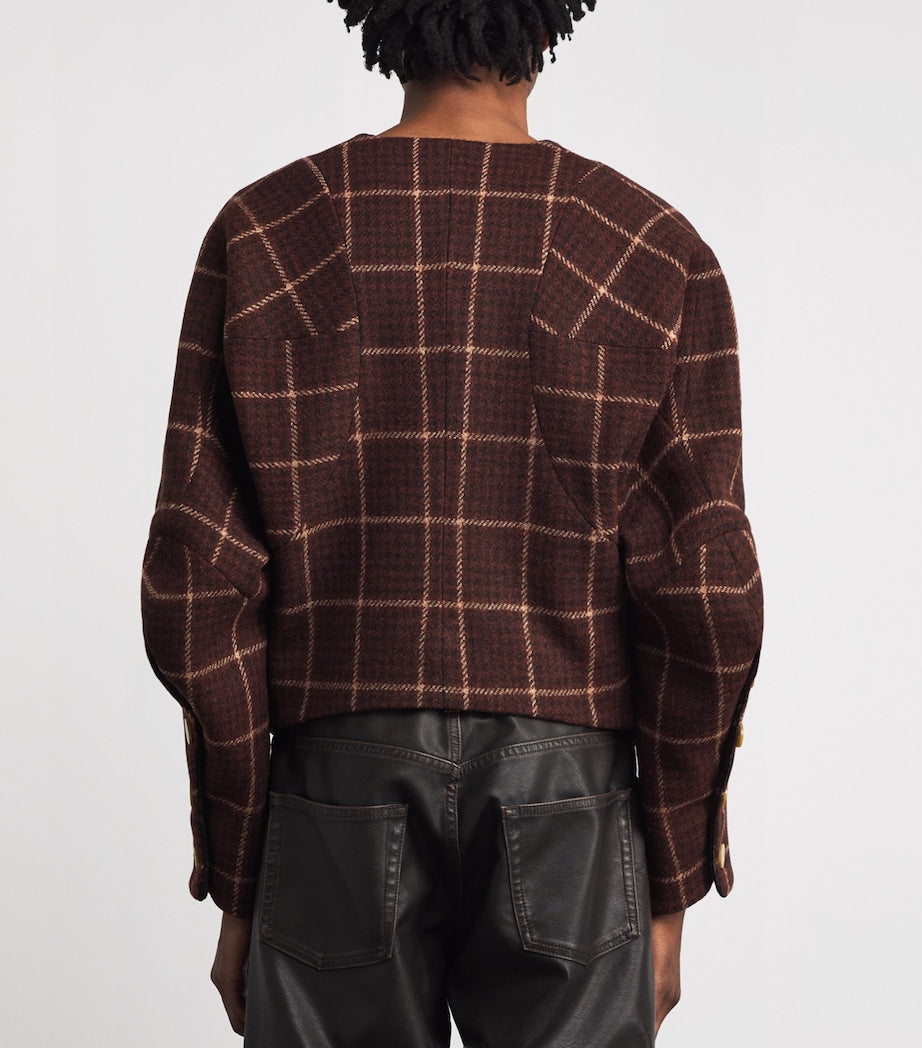 Vivienne Westwood Brown Wool Tartan Pourpoint Jacket