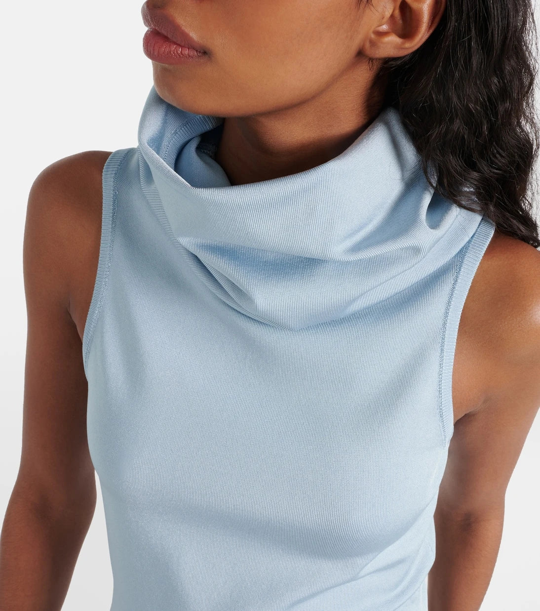 Alaïa - Hooded jersey midi dress