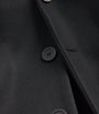 Black Wool-Blend Overcoat