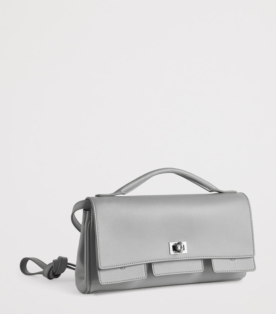 Balenciaga Black Small Calfskin Bel Air Clutch Bag