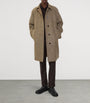Brown Cotton-Wool Reversible Dual Long Car Coat