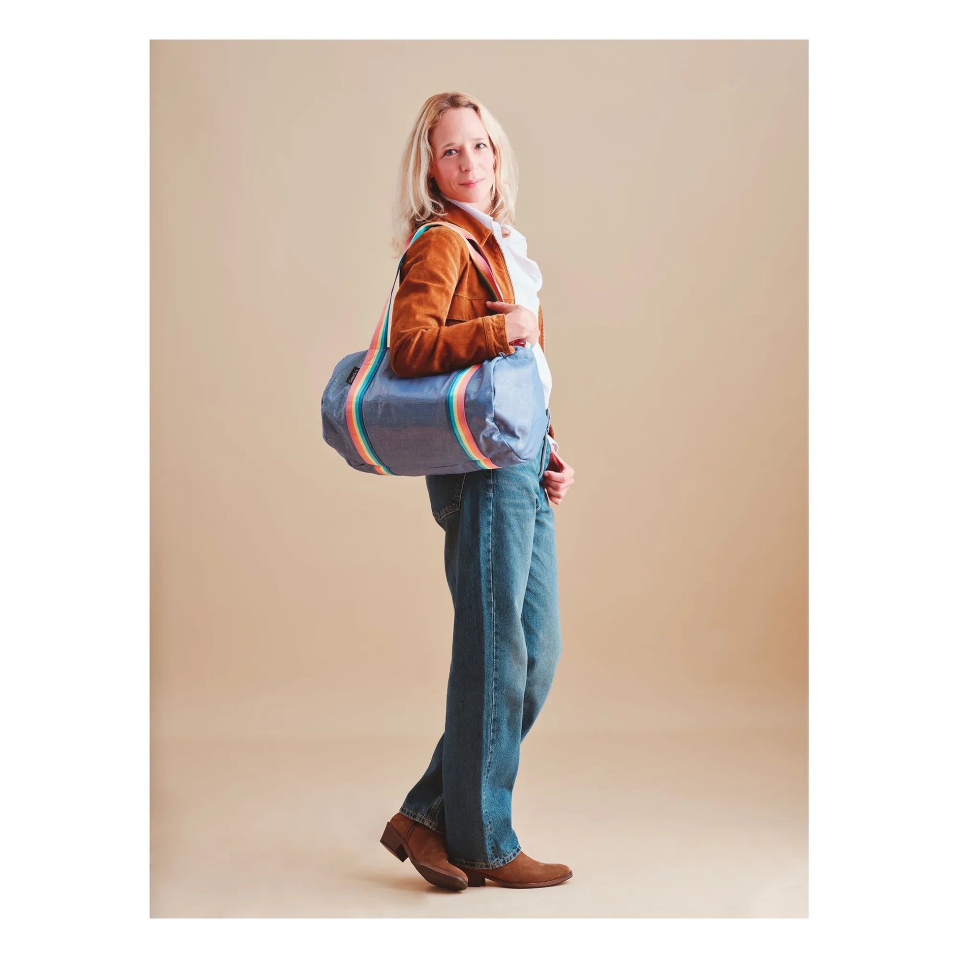 Caramel & Cie - Iridescent Weekend Bag | Blue