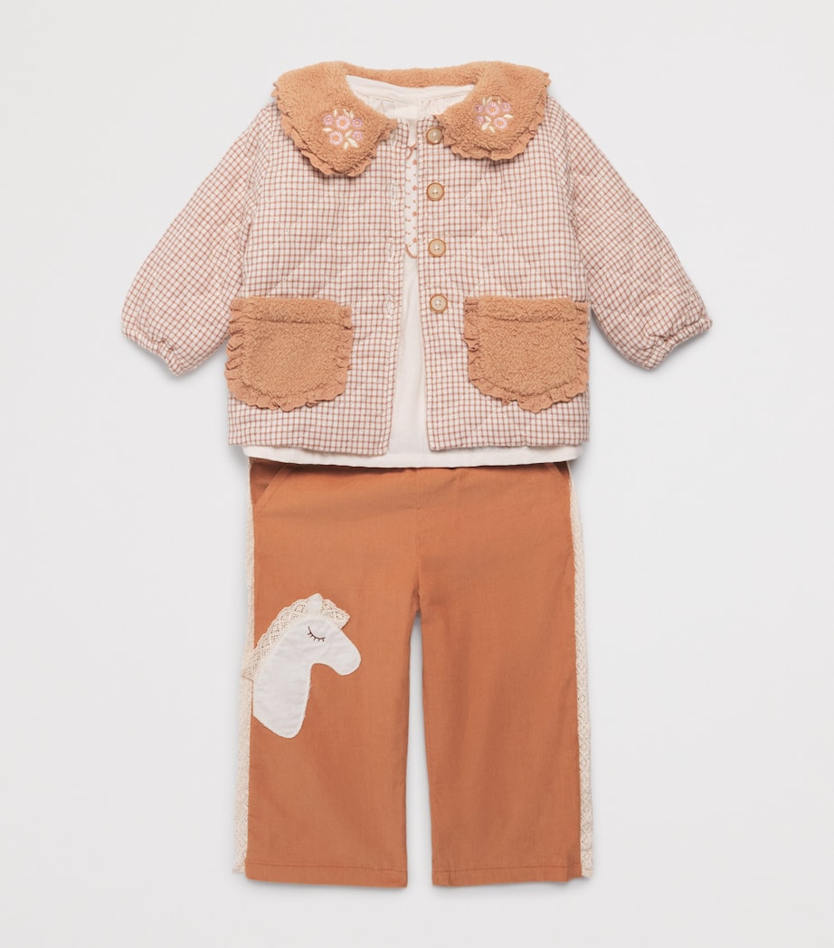 Cotton Sherpa-Trim Astrid Jacket (6-36 Months)