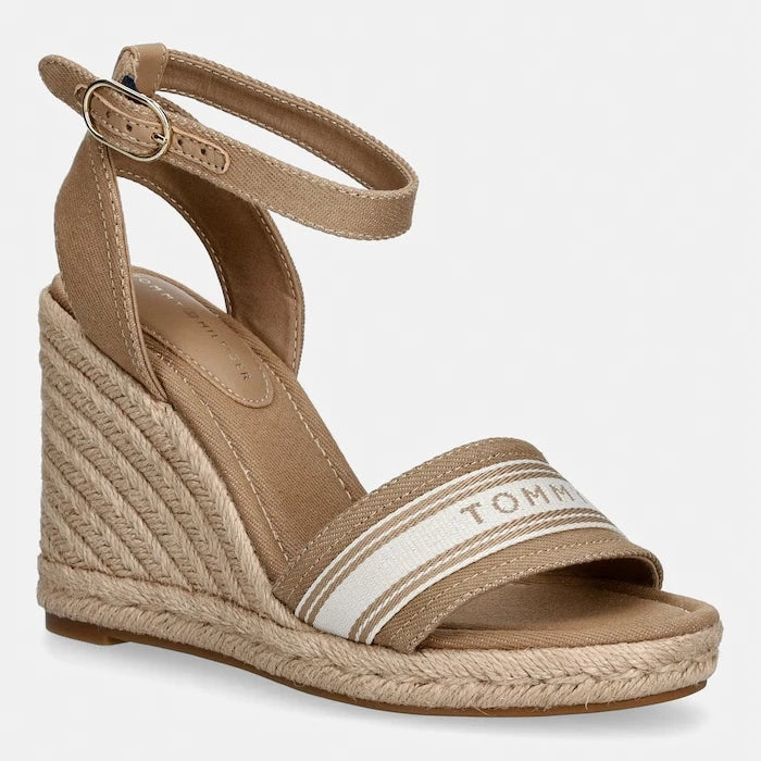 Tommy Hilfiger HIGH WEDGE ESPAD WEBBING Skoşuk Platform Sandalet