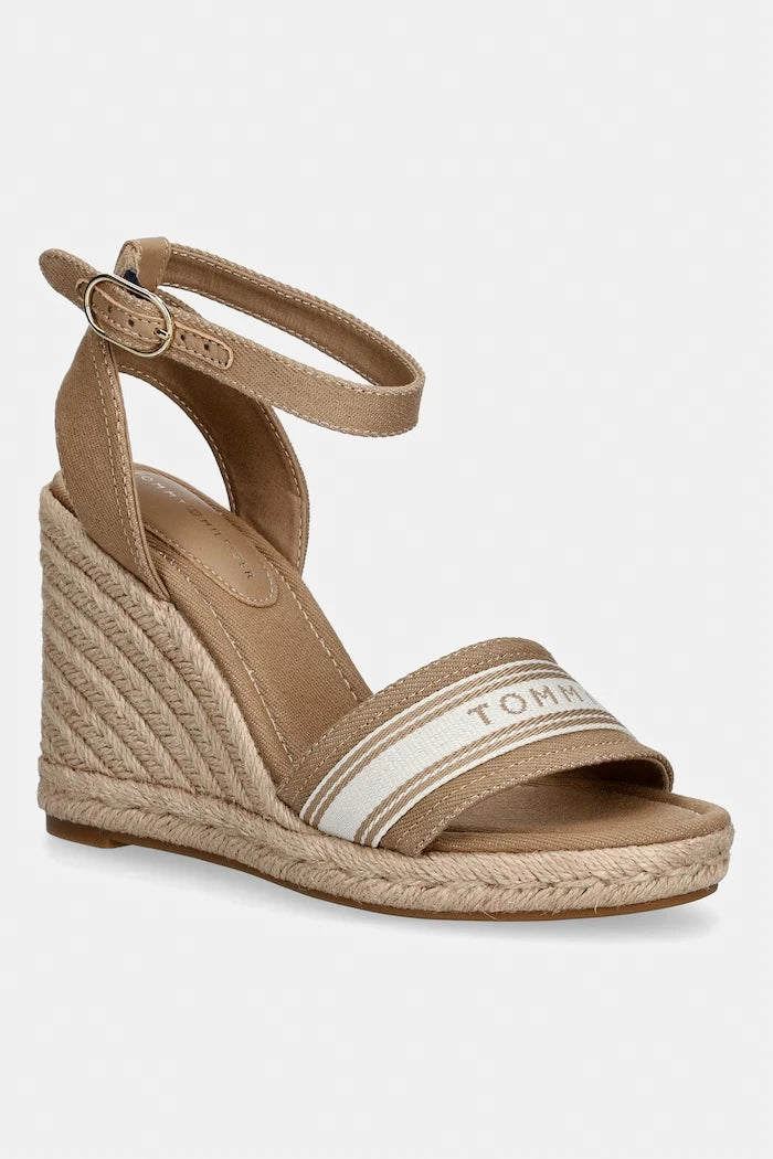 Tommy Hilfiger HIGH WEDGE ESPAD WEBBING Skoşuk Platform Sandalet