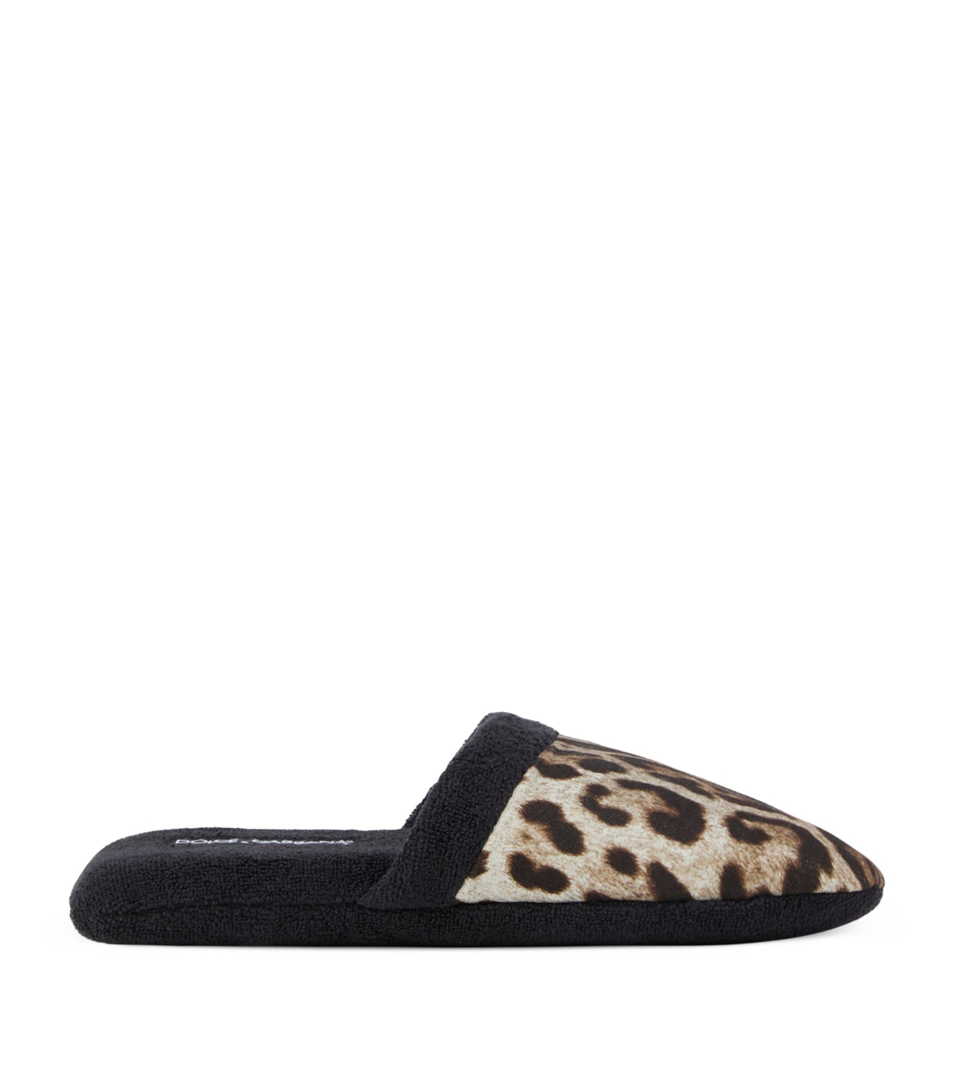 Dolce & Gabbana Casa Leopard Print Slippers