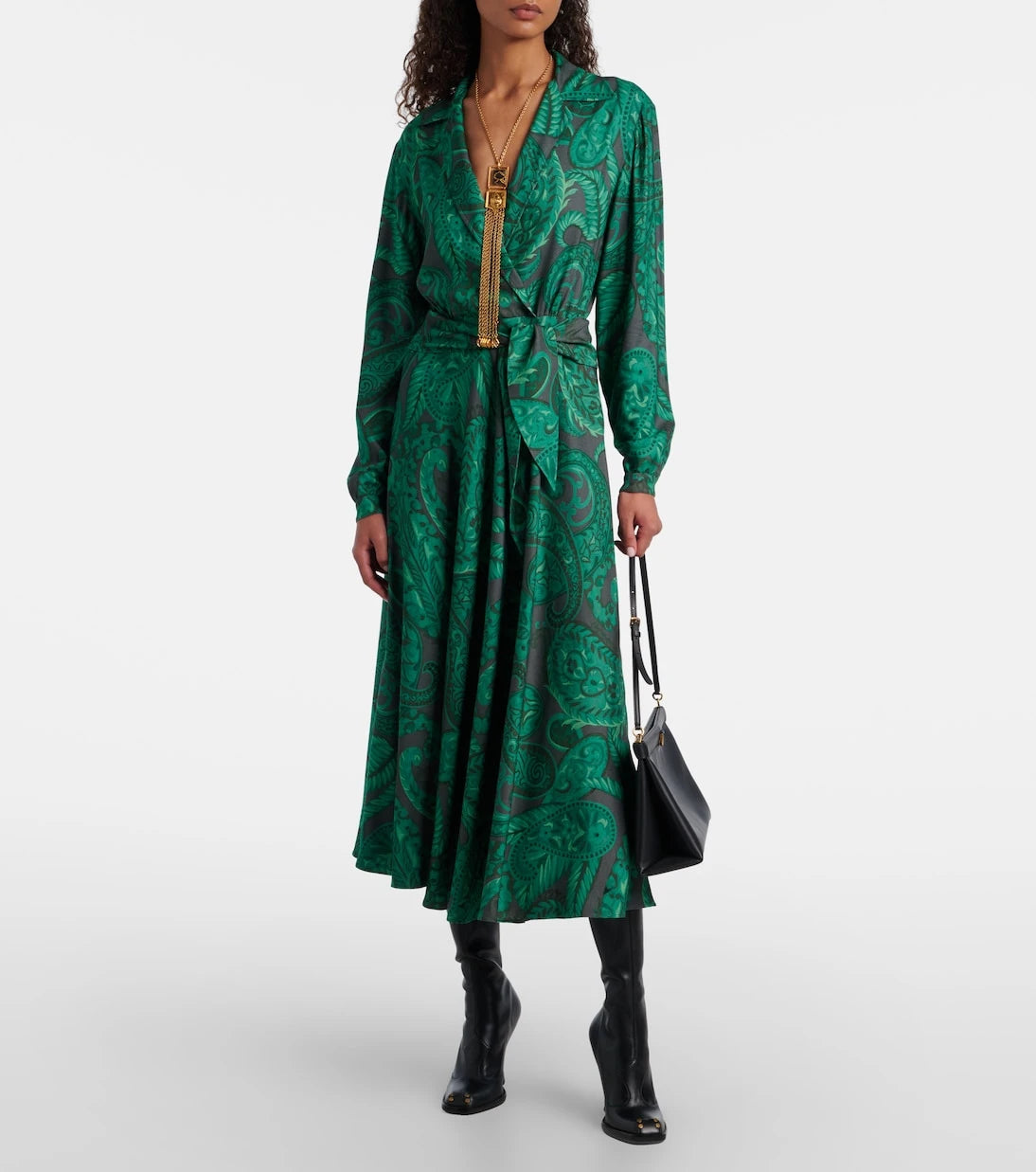 Etro - Studded leather knee-high boots