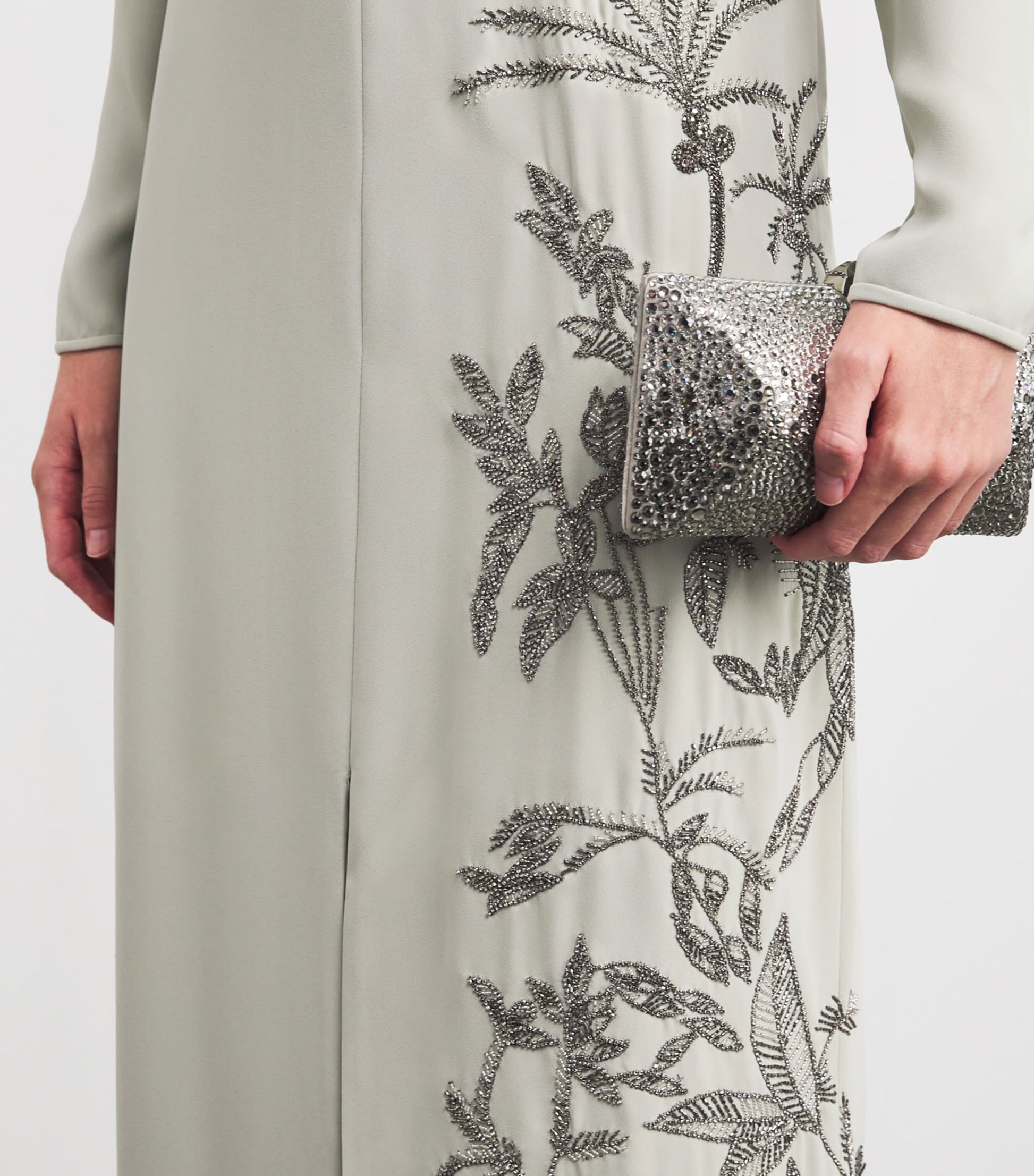 Crepe Vita Column Maxi Dress DUSTY MINT