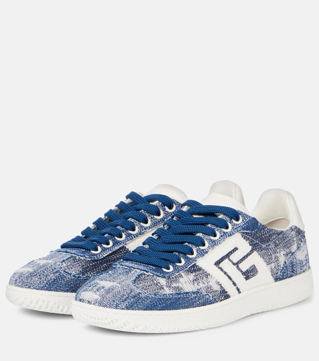 Balmain - Swan denim sneakers
