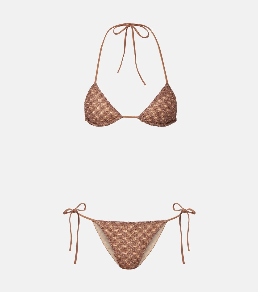 Missoni - Open-knit lamé bikini
