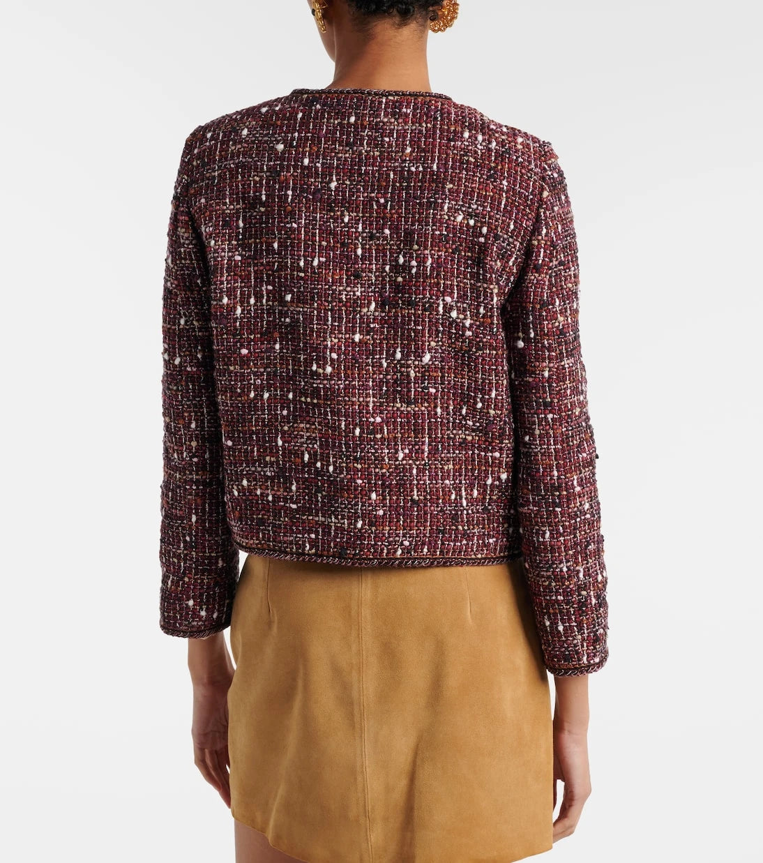 Etro - جاكيت بوكليه قصير من مزيج القطن