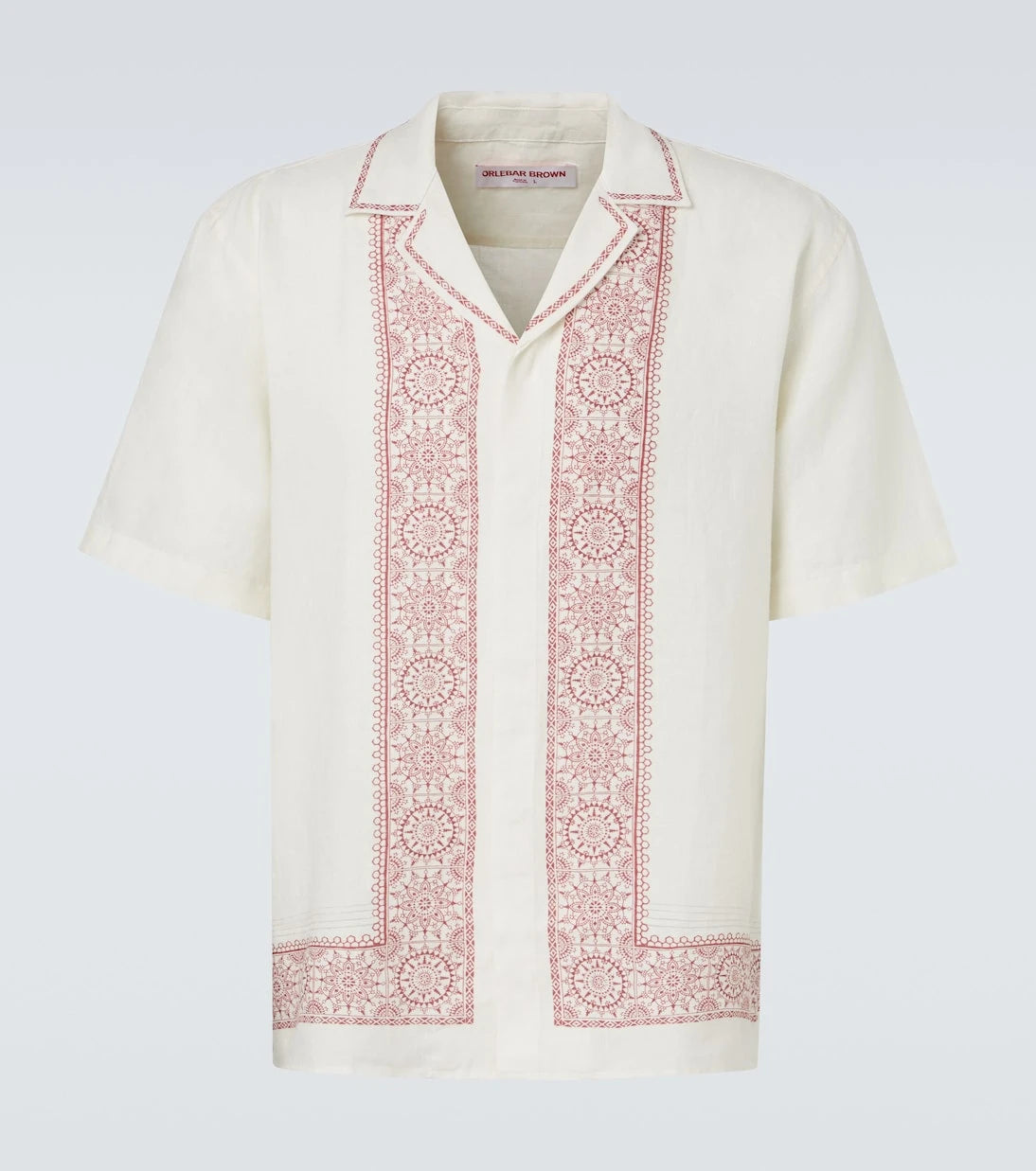 Orlebar Brown - Maitan printed linen bowling shirt