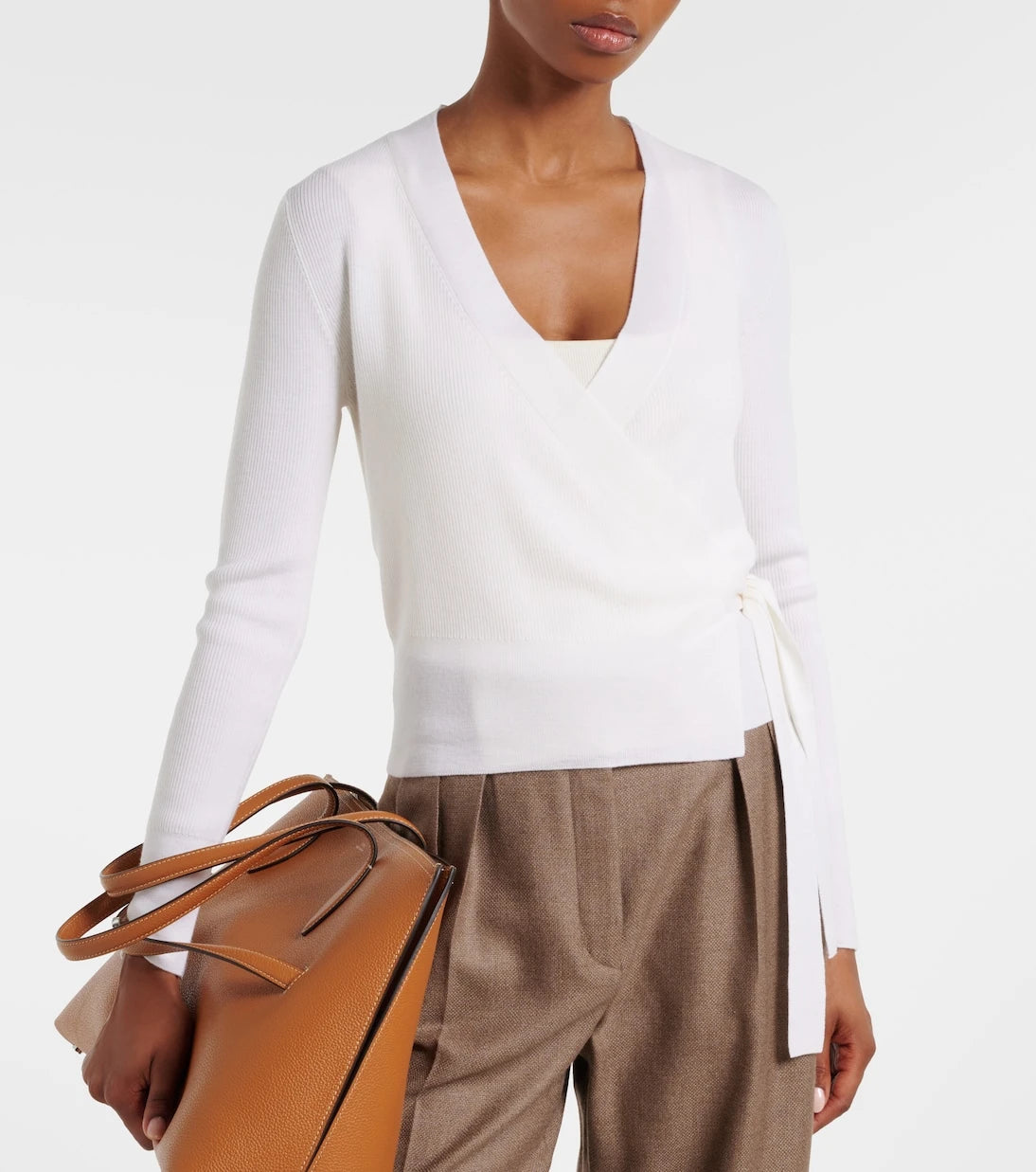 Jardin des Orangers - Virgin wool wrap cardigan
