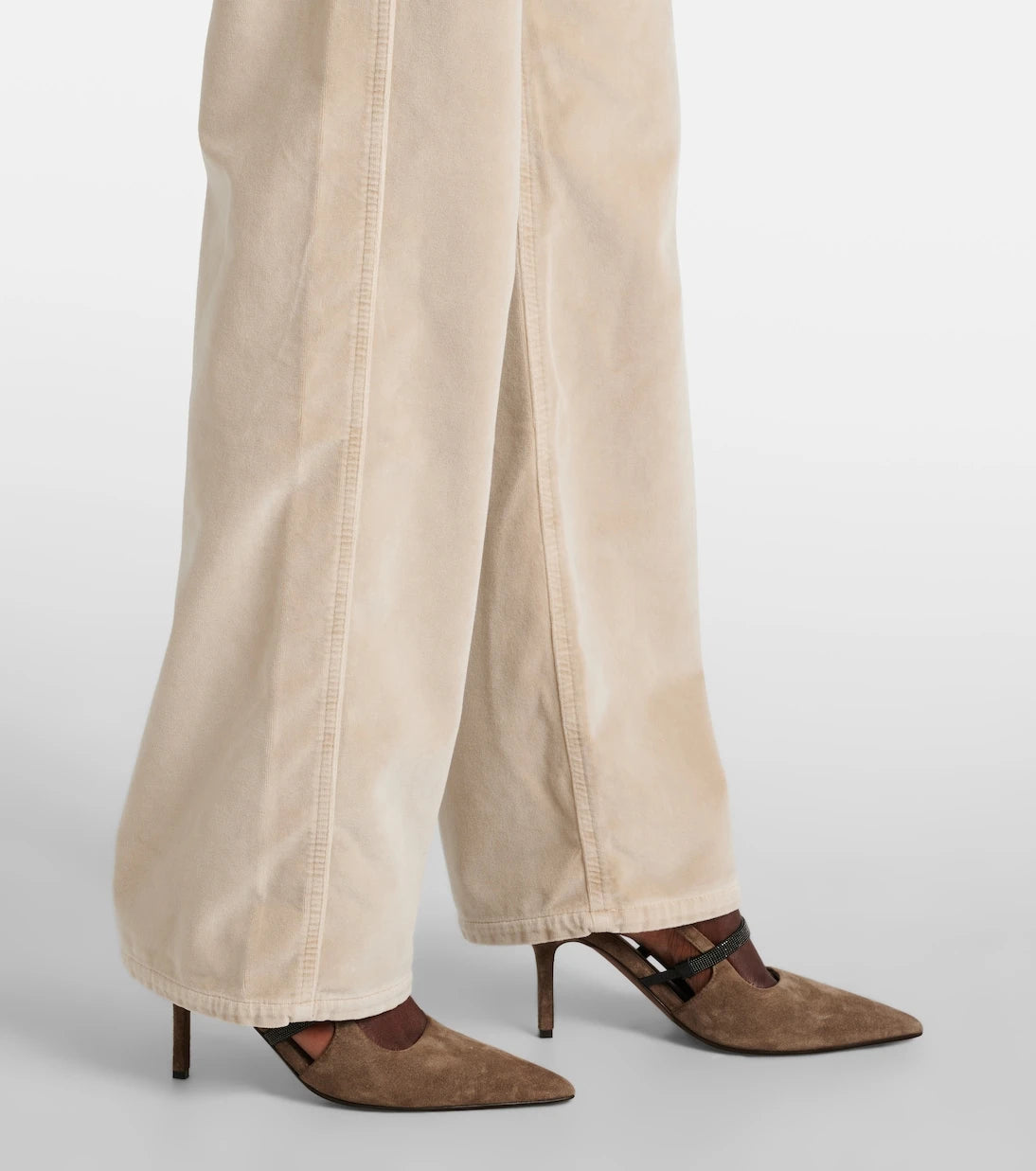 Brunello Cucinelli - Dyed cotton wide-leg pants