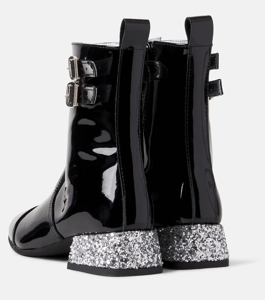 Monnalisa - Glitter patent leather boots