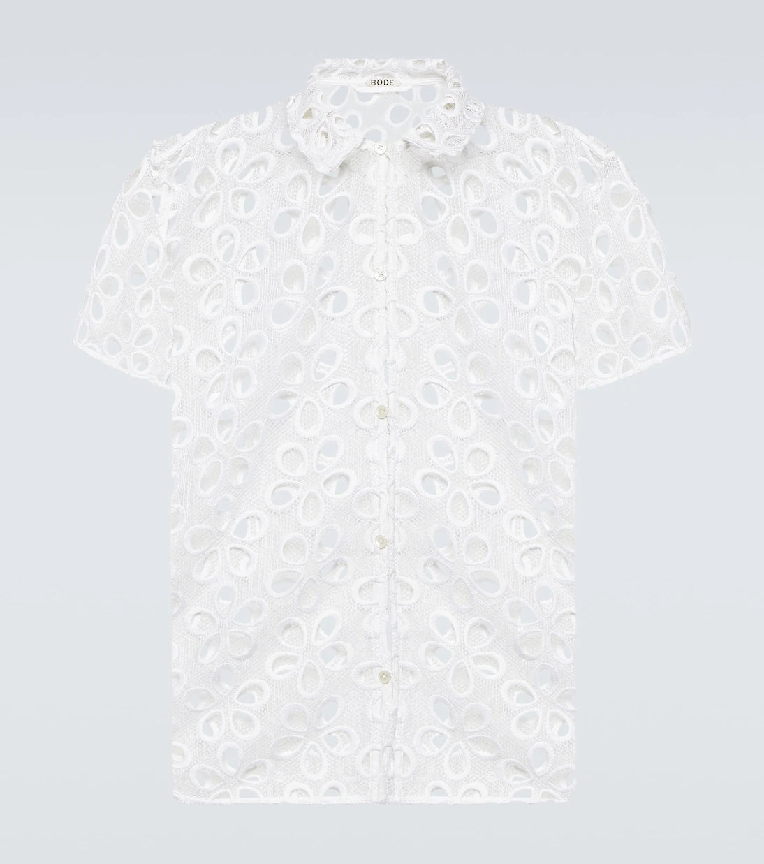 Bode - Primrose floral lace shirt