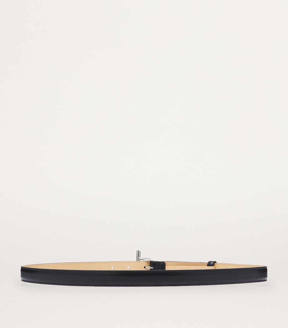 Black Leather T-Bar Belt