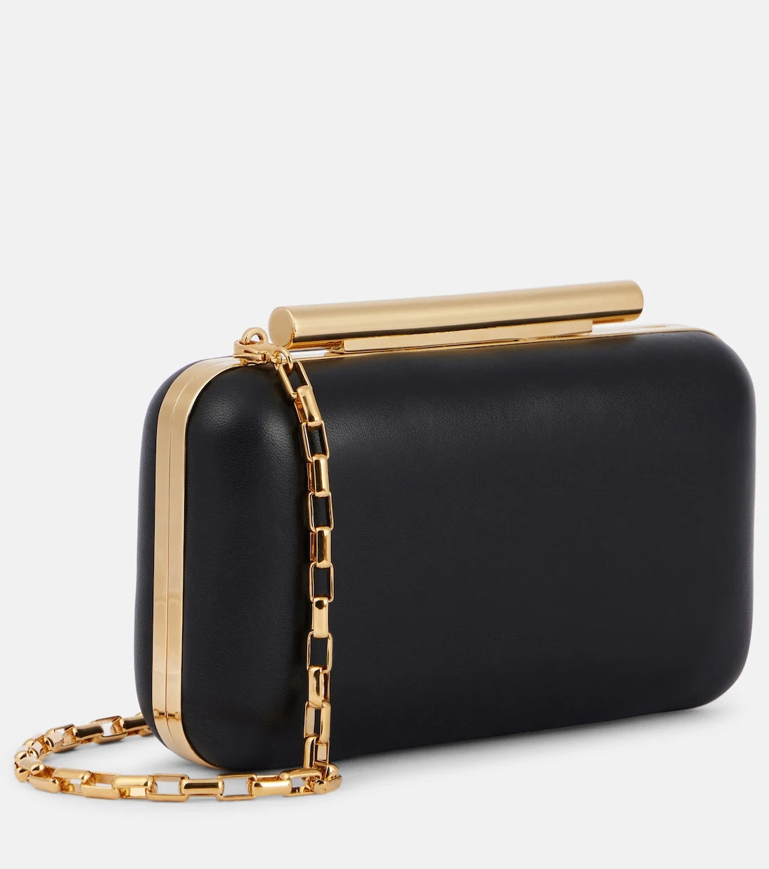 McQueen - T-Bar leather box clutch