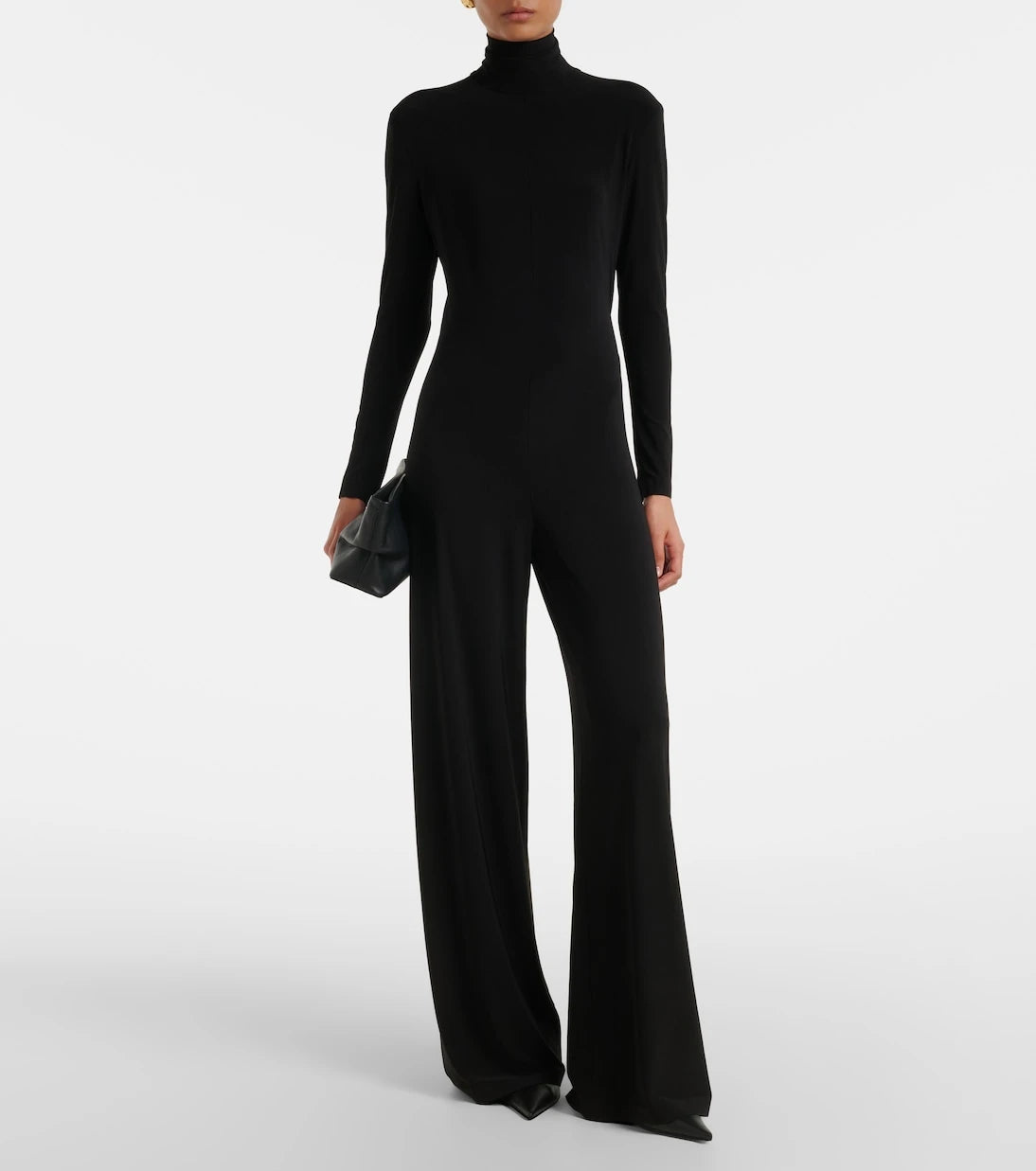 Norma Kamali - Turtleneck jersey jumpsuit