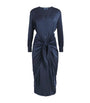 Polo Ralph Lauren Blue Satin Midi Shirt Dress